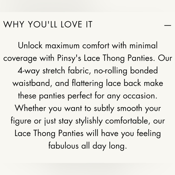 New in Box! Pinsy Lace Thong panties in beige. Plus Size 2XL Pinsy Shapewear - Picture 6 of 8